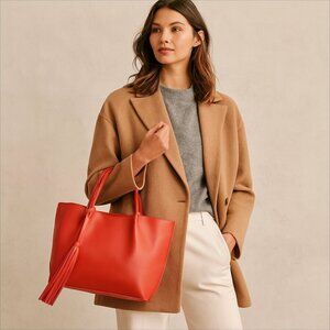 Co-lab bag Colab Christopher kon vegan Leather satchel tote Red NWT